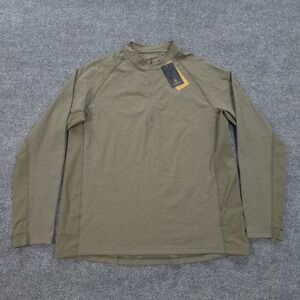 Leupold Shirt Mens 3XL Green Covert Pro 1/4 Zip Hunting Hiking UPF 50 Field Wear
